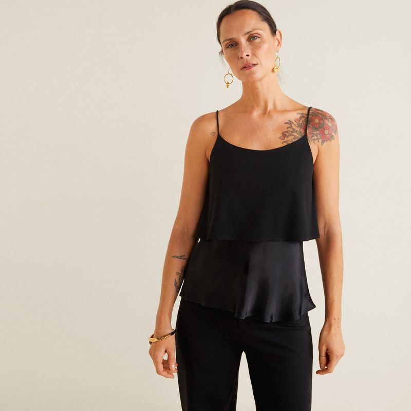 MANGO - Blusa Manga Larga Mujer