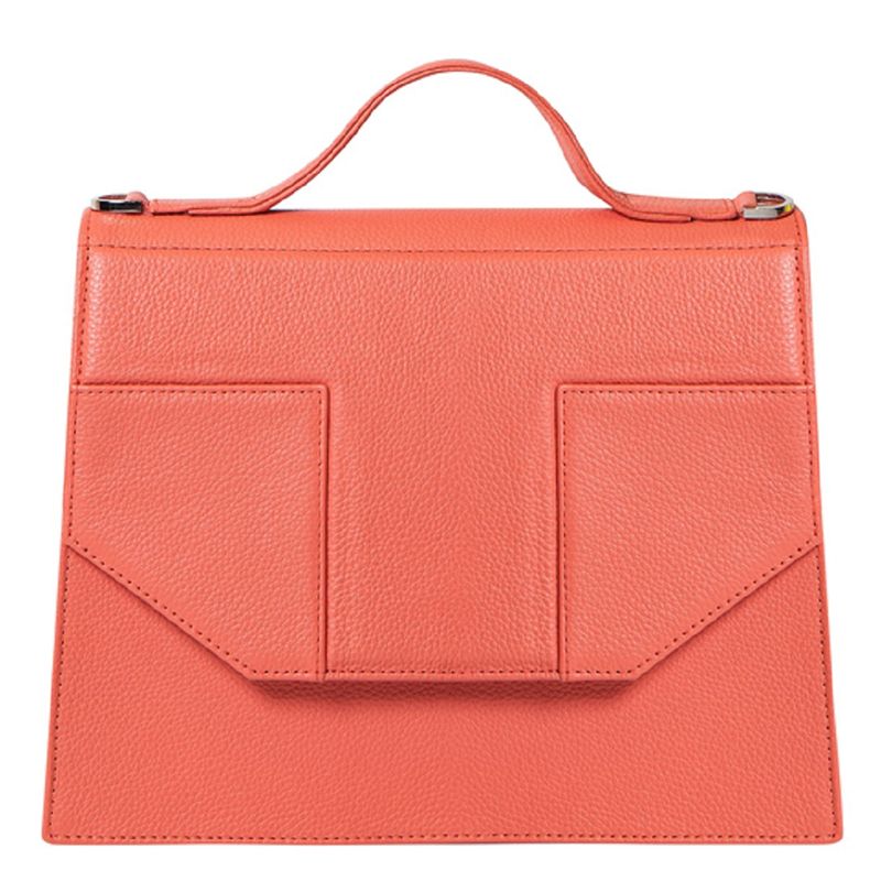 TENTROYA - Cartera Cruzada Med York Cuero Salmón