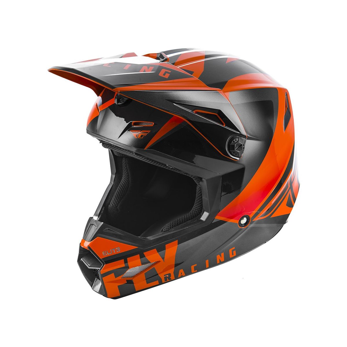 FLYRACING - Casco Mx Orange/Black
