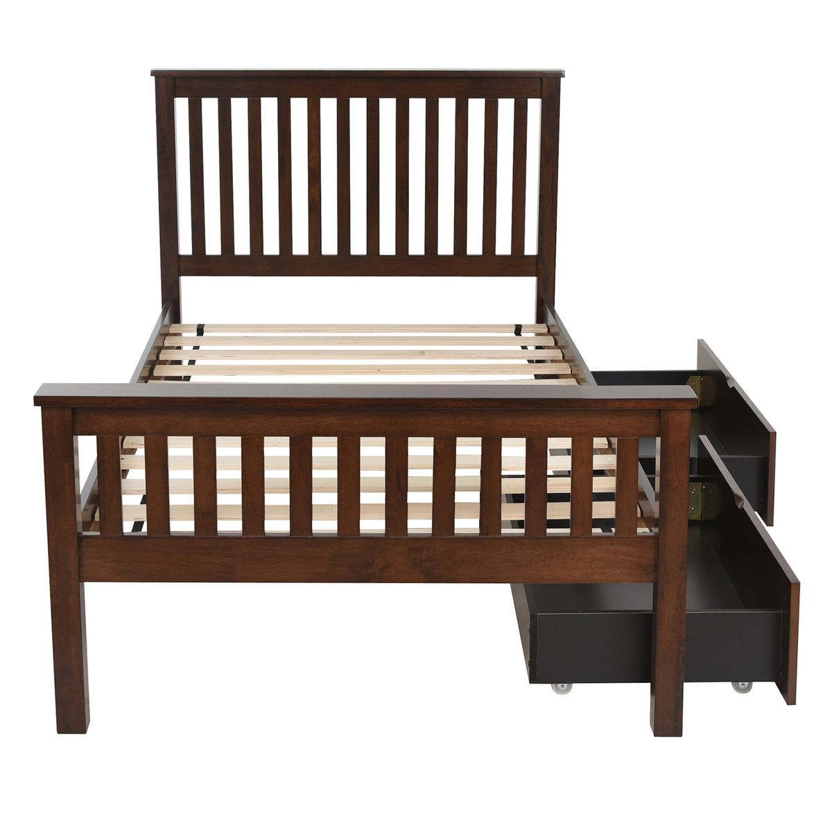 CIC - Cama Eloisa 1 Plaza 100x200 cm + Set 2 Cajones Cic