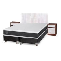 Cama Box Spring Ortopedic King X 2.00Mt Base Dividida + Muebles Legno