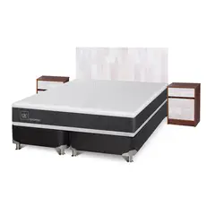 CIC - Box Spring Ortopedic King + Muebles Legno