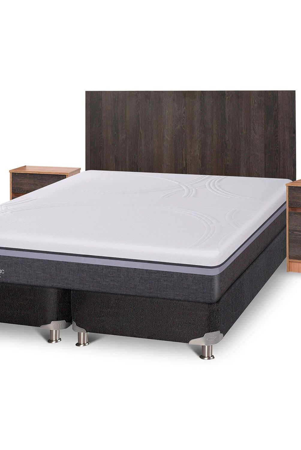 CIC - Box Spring Ortopedic Advance 2 Plazas Base Dividida 150x200 cm + Muebles Espresso Cic