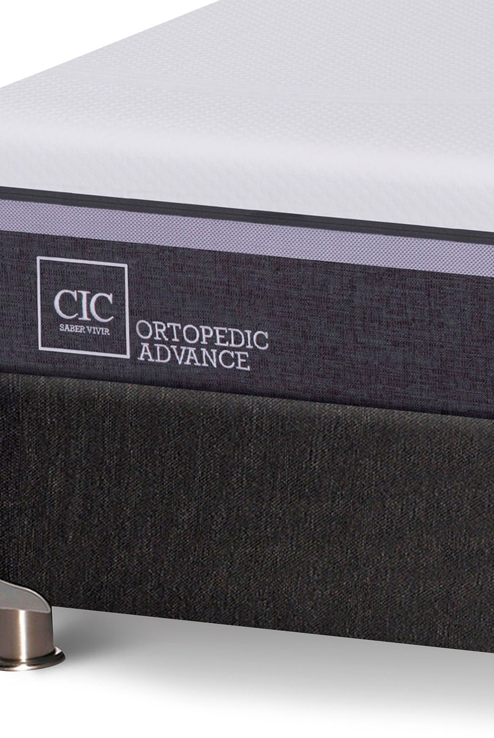 CIC - Box Spring Ortopedic Advance 2 Plazas Base Dividida 150x200 cm + Muebles Espresso Cic