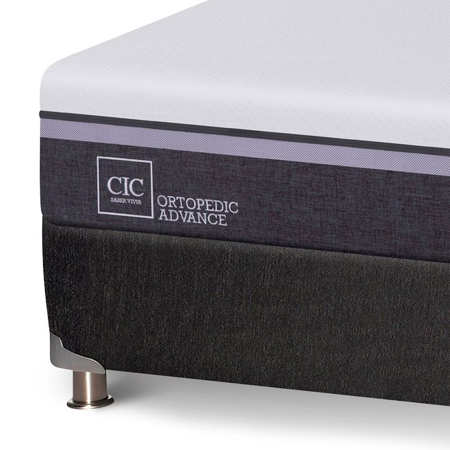 CIC - Box Spring Ortopedic Advance 2 Plazas Base Dividida 150x200 cm + Muebles Espresso Cic