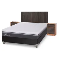 CIC - Box Spring Ortopedic Advance 2 Plazas Base Normal 150x200 cm + Muebles Espresso