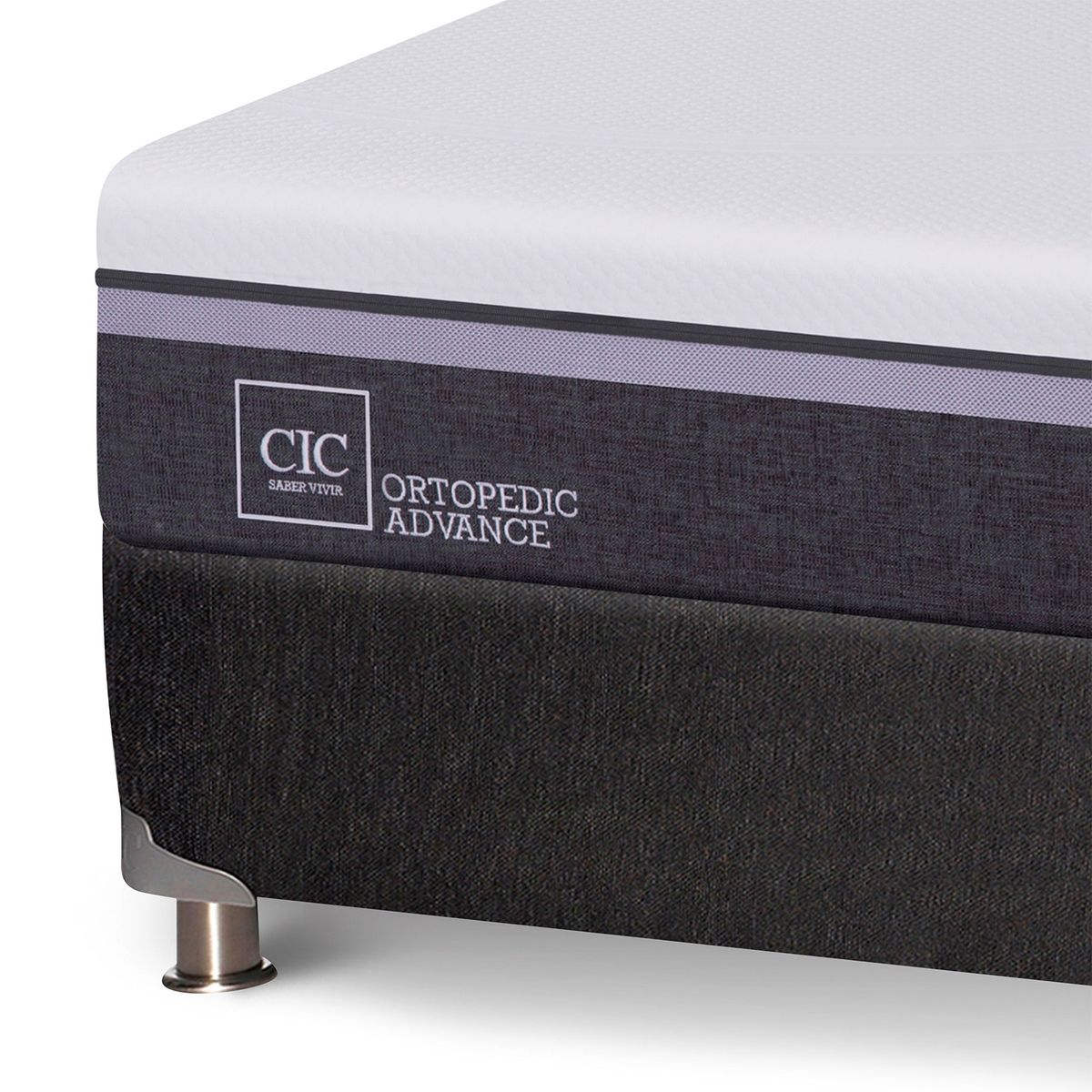 CIC - Box Spring Ortopedic Advance 2 Plazas Base Normal 150x200 cm + Muebles Espresso Cic