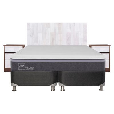 Imagen 2 del producto Box Spring Ortopedic Advance King Base Dividida 180x200 cm + Muebles Legno
