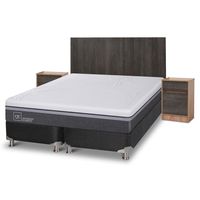 Box Spring Ortopedic Advance King + Muebles Espresso