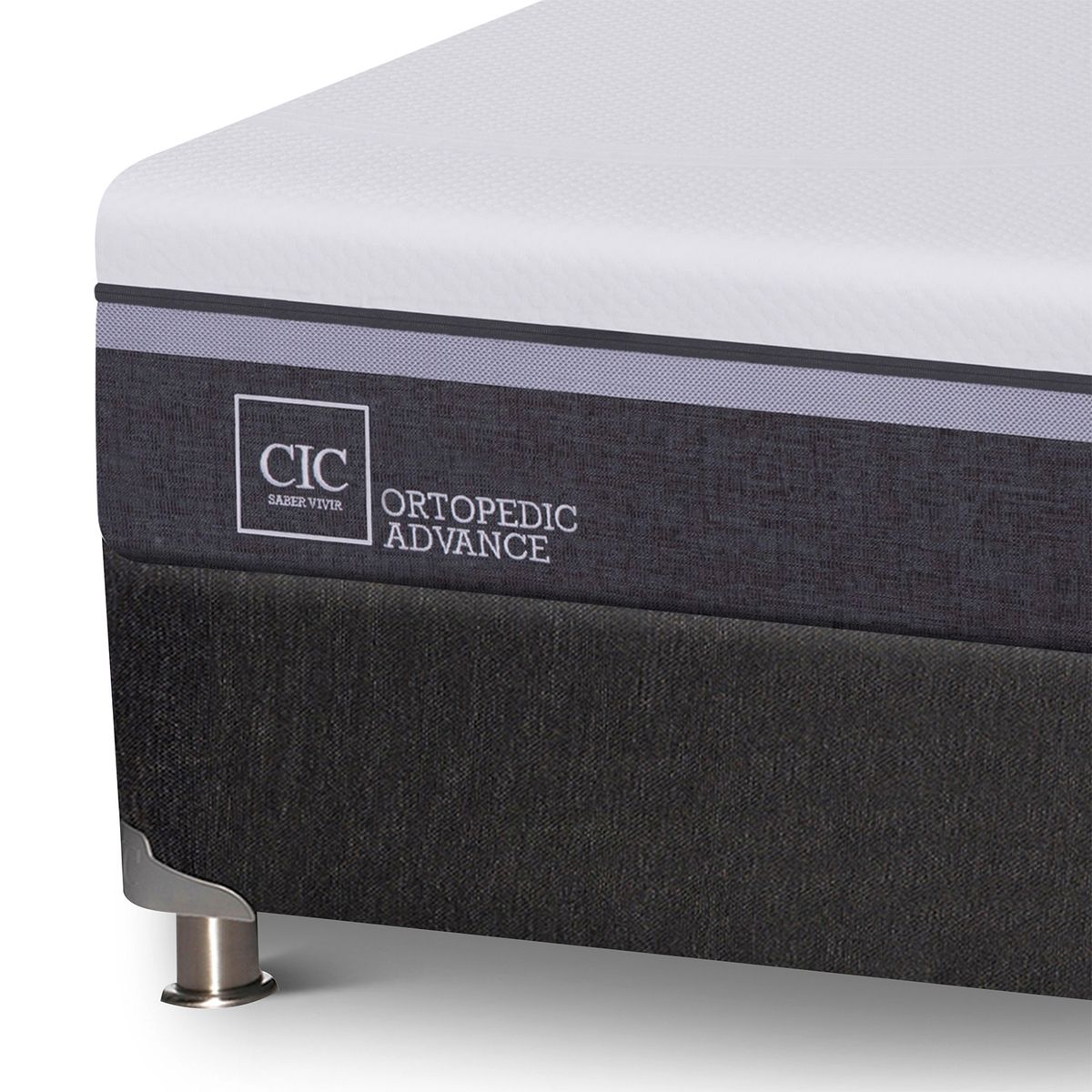 CIC - Box Spring Ortopedic Advance King + Muebles Espresso Cic