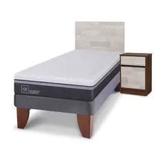 CIC - Cama Europea Ortopedic Advance 1,5 Plazas + Muebles Legno
