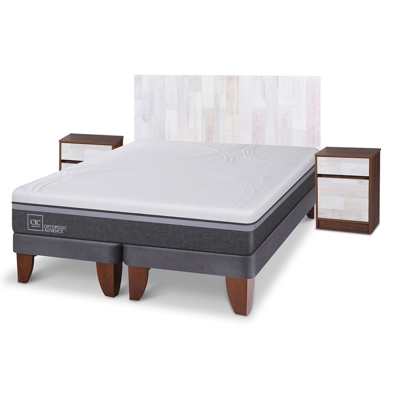 CIC Cama Europea Ortopedic Advance 2 Plazas Bd 150 X 200 Cm + Muebles Legno