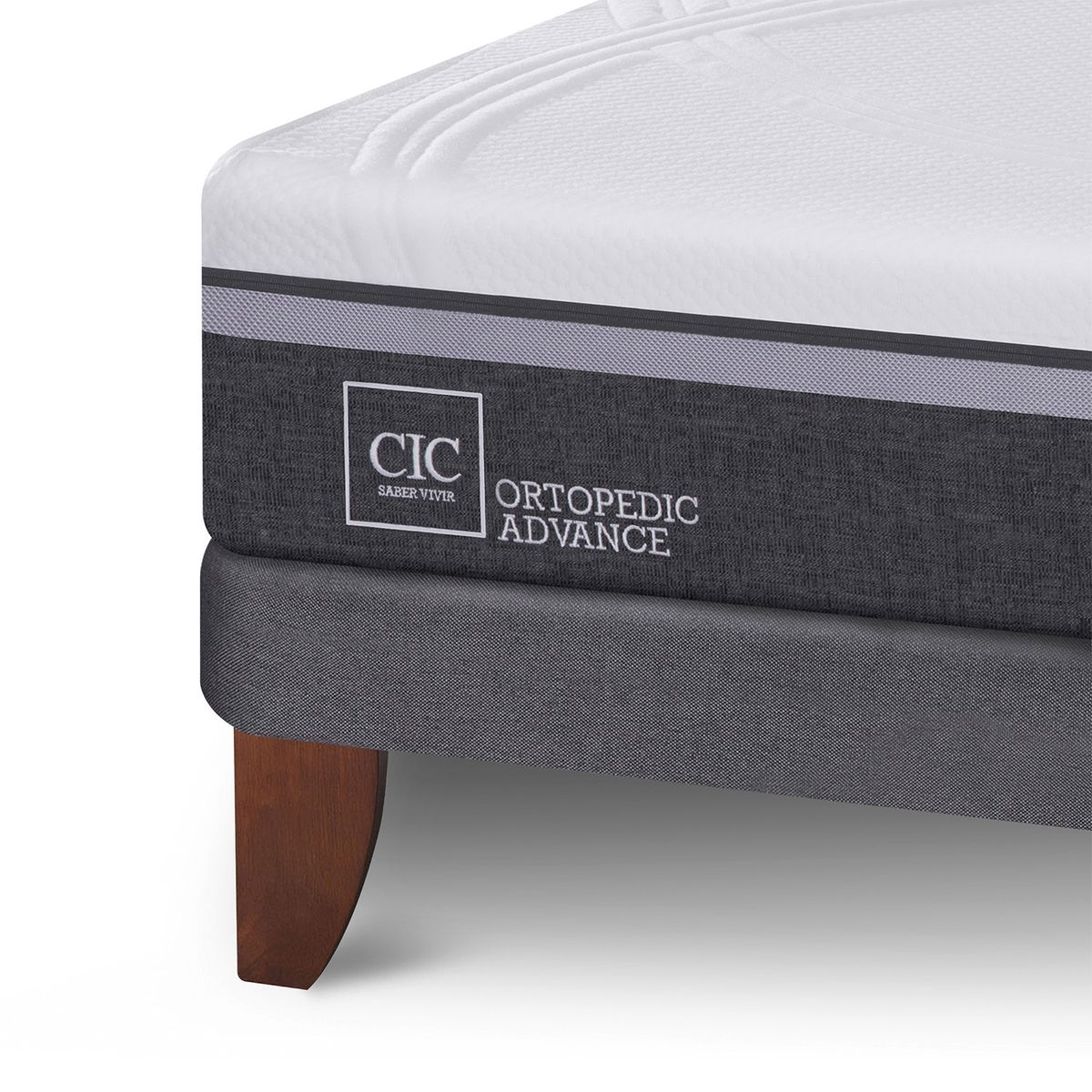 CIC - Cama Europea Ortopedic Advance 2 Plazas Bd 150 X 200 Cm + Muebles Legno Cic