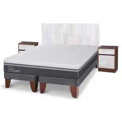 CIC - Cama Europea Ortopedic Advance King Base Dividida 180X200 Cm + Muebles Legno