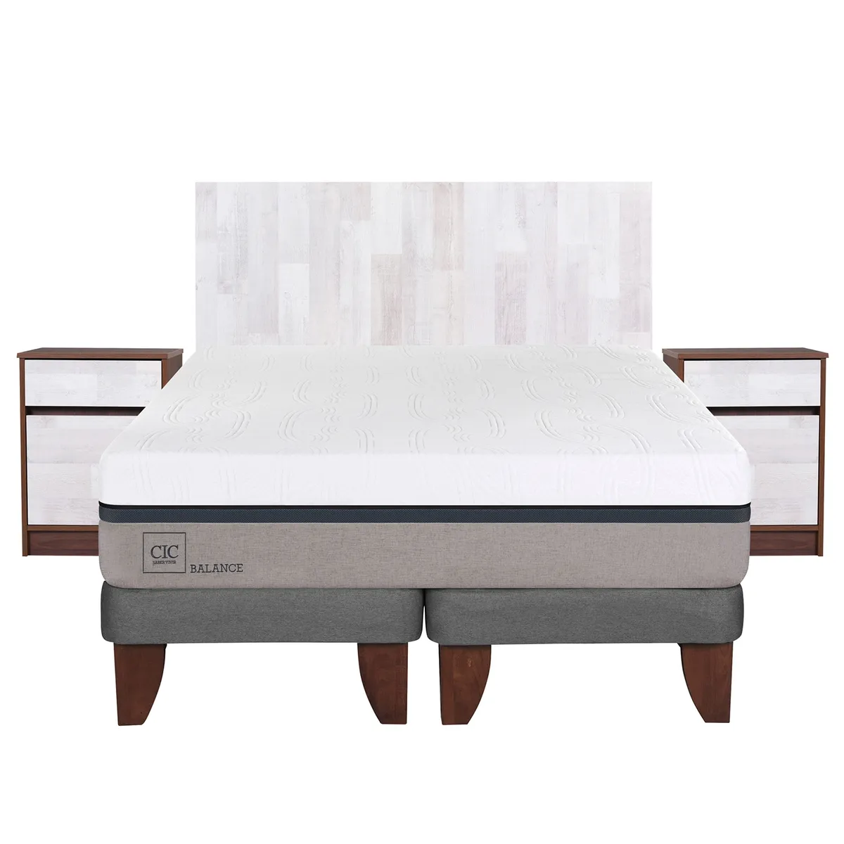 CIC - Cama Europea Balance King + Muebles Legno Cic