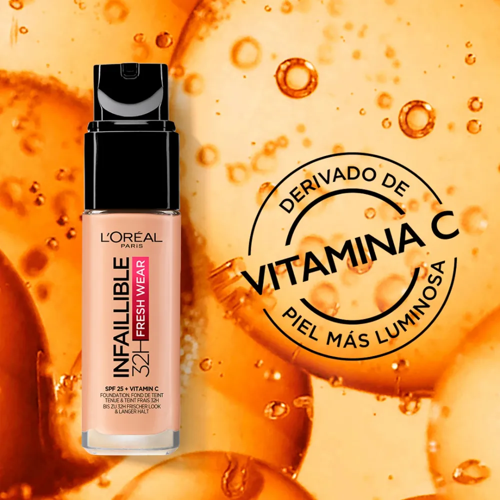 Base de Maquillaje L'Oréal Infallible 32H Fresh Wear Tono 220 Sand, foto 6
