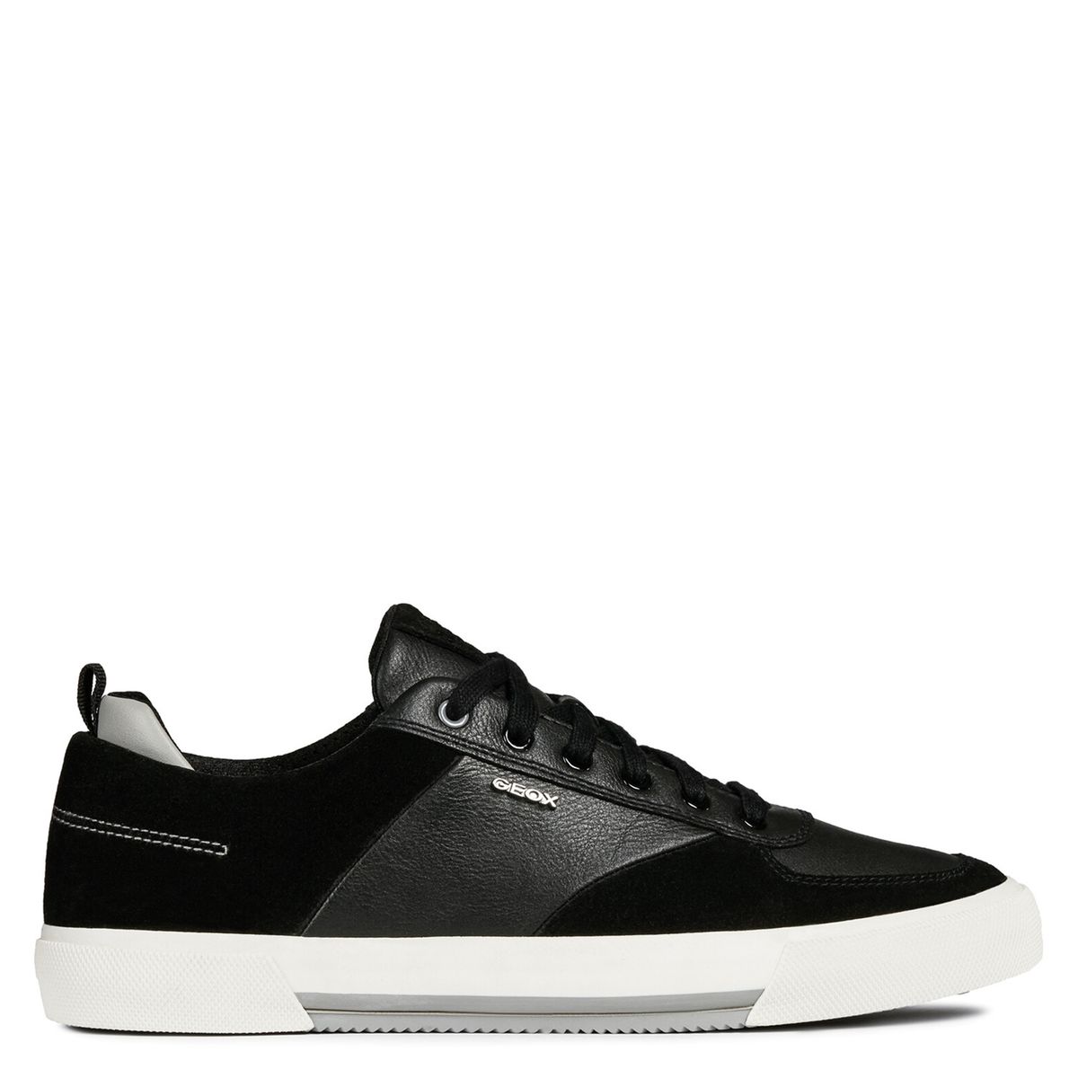 GEOX - Zapatilla Urbana Hombre Cuero Negro