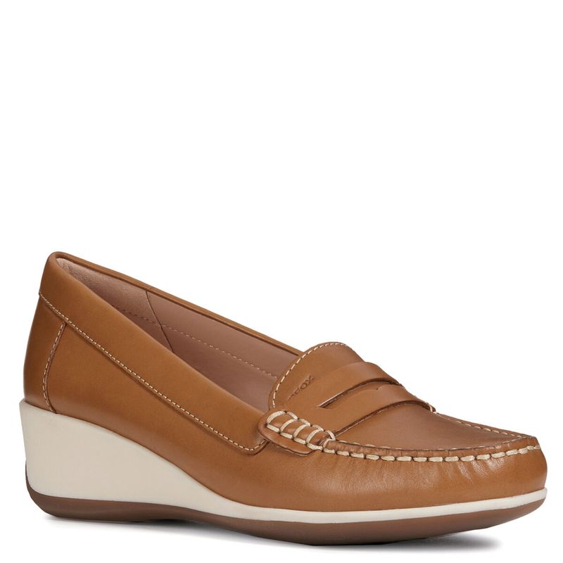 GEOX - Zapato Casual Mujer Cuero Café