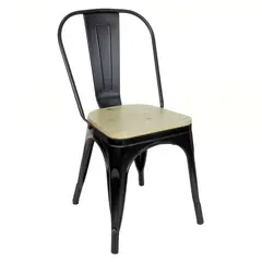 IDETEX - Pack 4 Sillas De Diseño Antique Rustic Negro