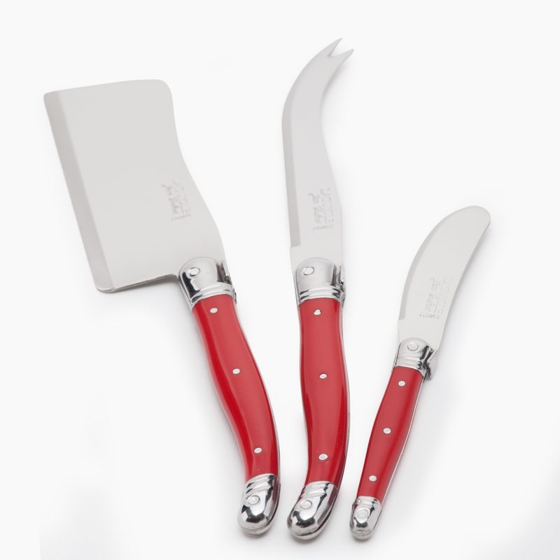 LAGUIOLE - Set Queso 3 Piezas Rojo Jean Dubost Laguiole