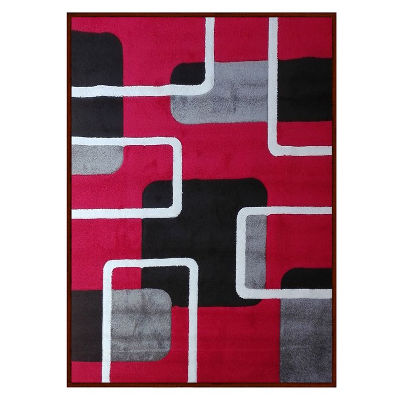 IDETEX - Alfombra Frize Carved D2 150X200 Cm Rojo Idetex