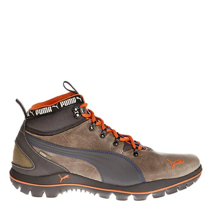 PUMA - Silicis Mid L Zapatilla Outdoor Hombre Cuero Café Puma