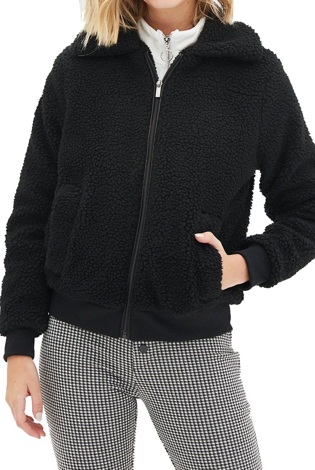 7 5 SETEPONTOCINCO - Chaqueta Bomber Pelos Con Cierre