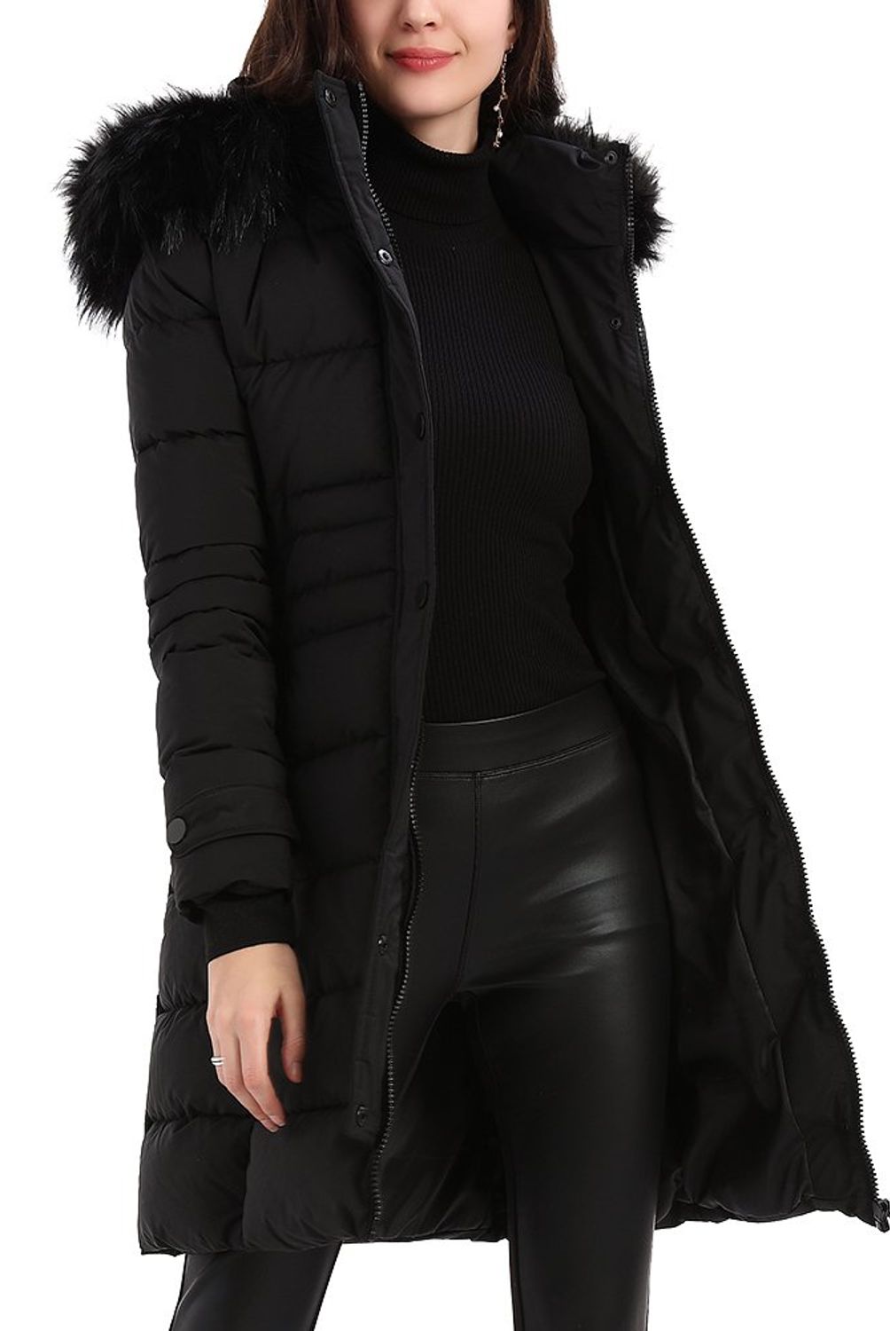 NICOPOLY - Mk Parka Larga Gorro Peludo