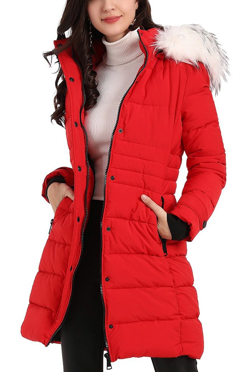 NICOPOLY - Mk Parka Larga Gorro Peludo