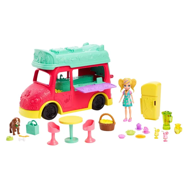 POLLY POCKET - Muñeca Camión De Licuados Polly Pocket