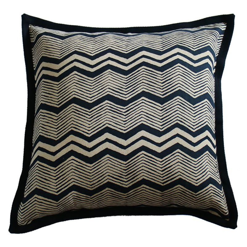 QALMA - Cojín Zag Navy 60x60 cm