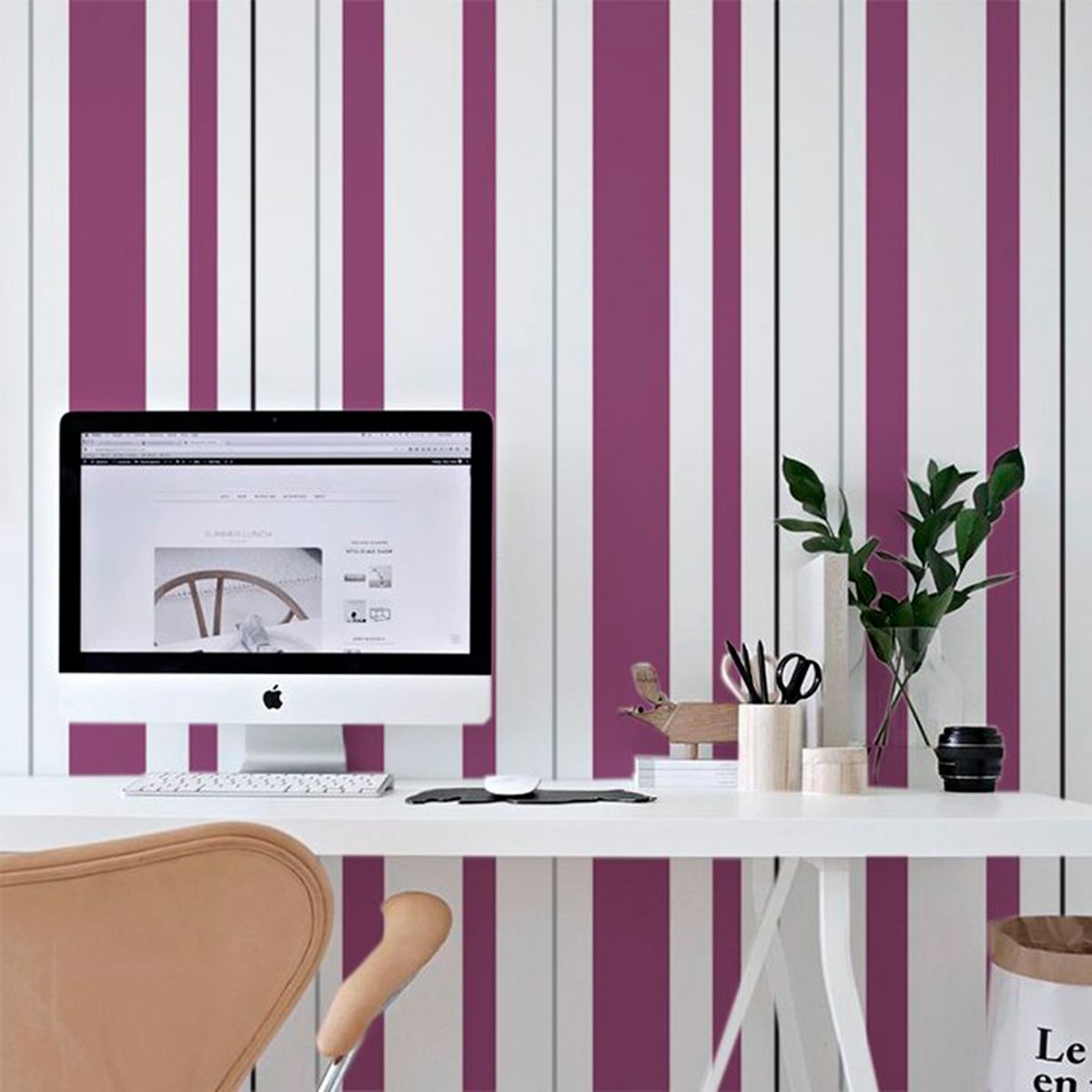 PAPELMURAL COM - Papel Mural Líneas Moradas