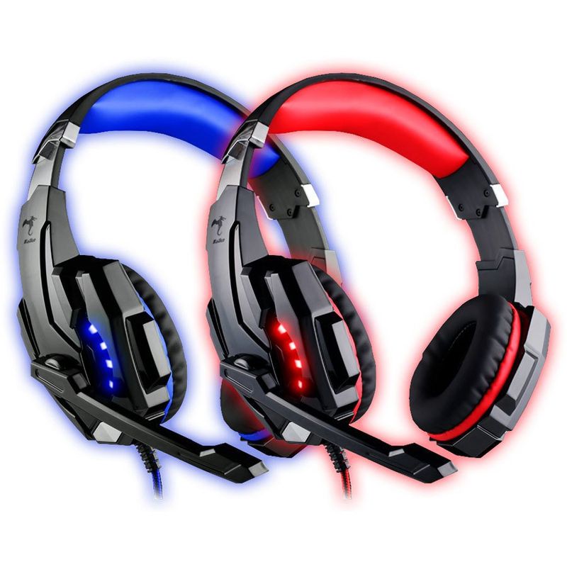 KOLKE - Audífonos Cobra Gamer 7.1 Surround Luces Azul