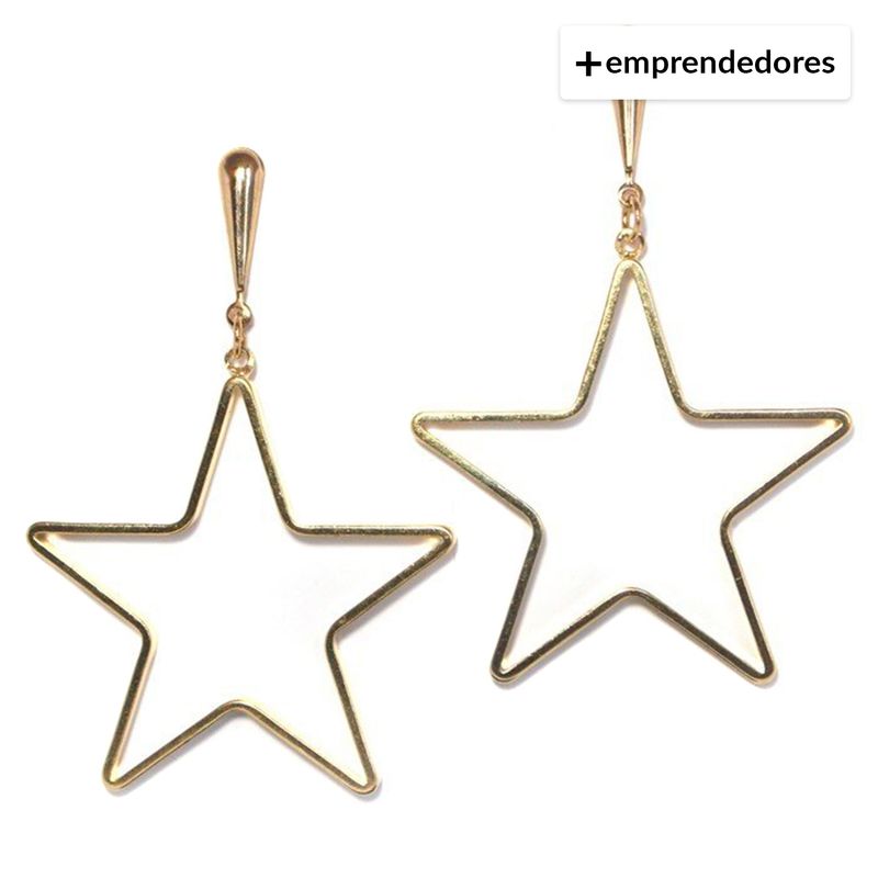 LA BENDITA JOYA - Aros Estrella Baño de Oro