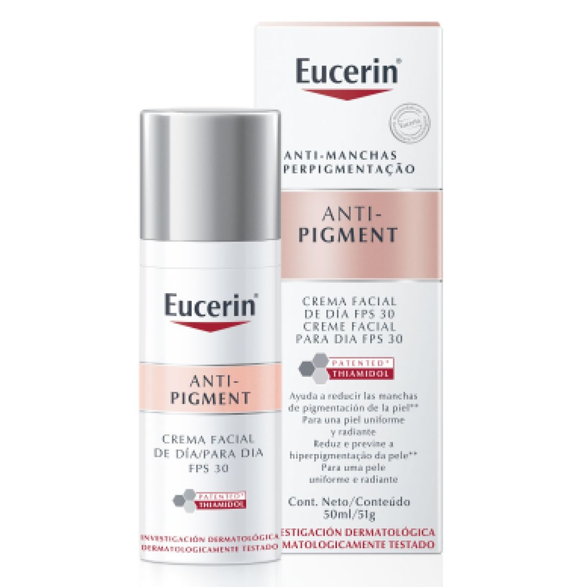 EUCERIN - Tratamientos De Manchas Anti-Pigment Crema Facial De Día Anti-Hiperpigmentación Fps30 50Ml Eucerin