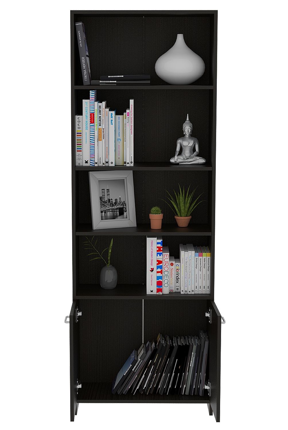 TUHOME - Biblioteca Lisa Con Puertas-Wengue Tuhome