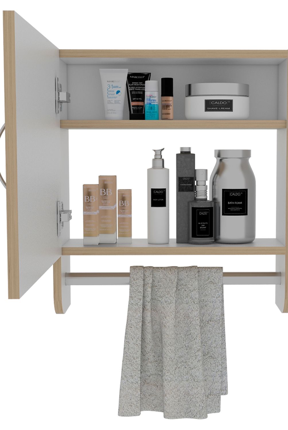 TUHOME - Botiquin Bath 300-Rovere/Blanco Tuhome