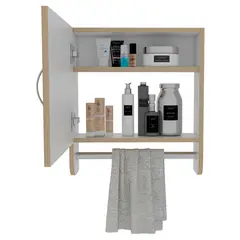 TUHOME - Botiquin Bath 300-Rovere/Blanco