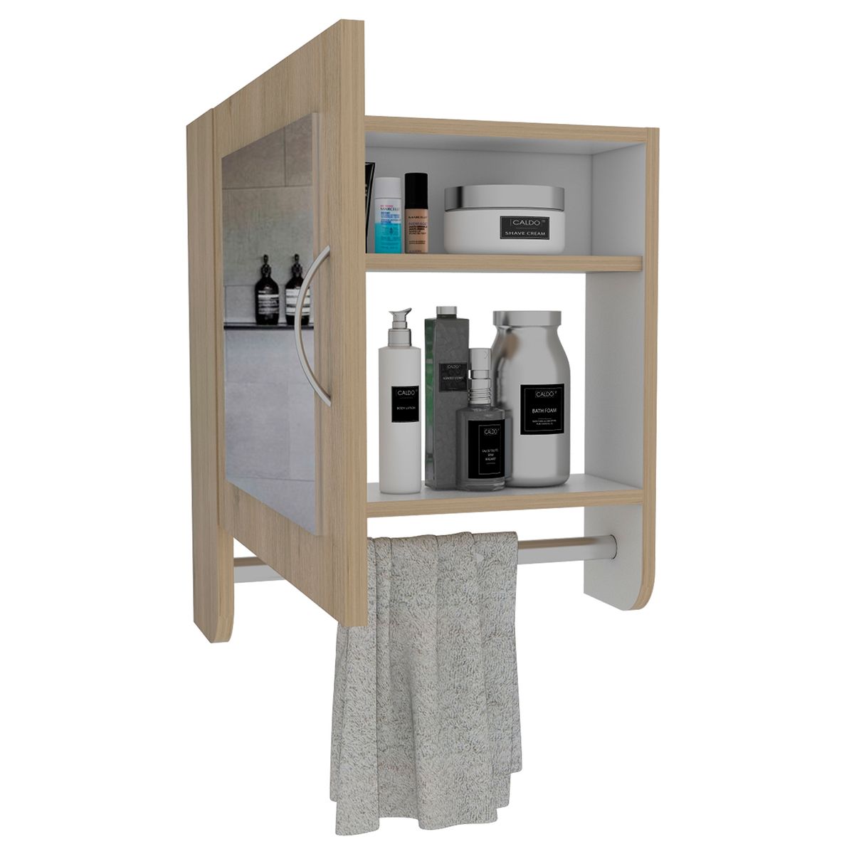 TUHOME - Botiquin Bath 300-Rovere/Blanco Tuhome