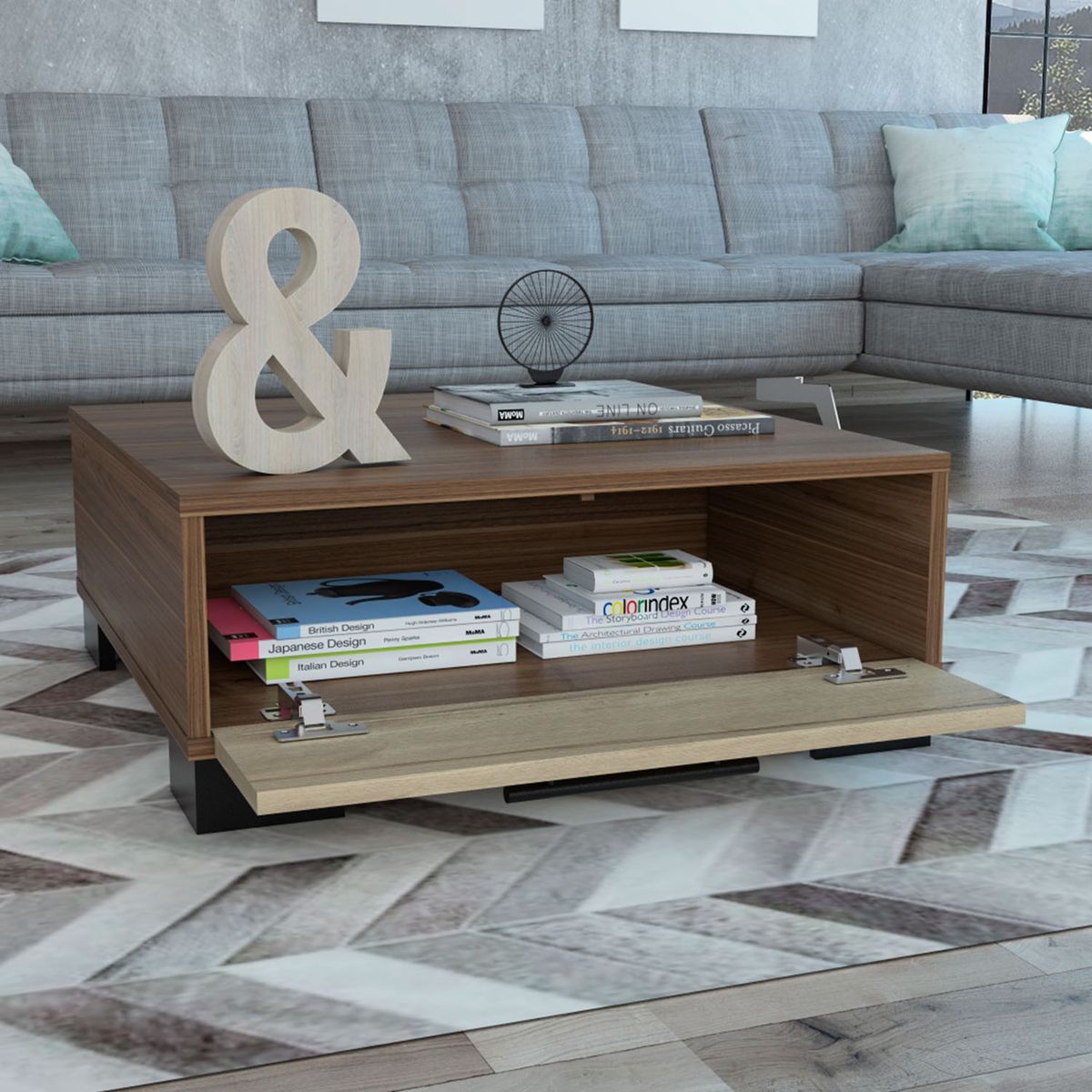 TUHOME - Mesa De Centro Gales Cuadrada Tuhome