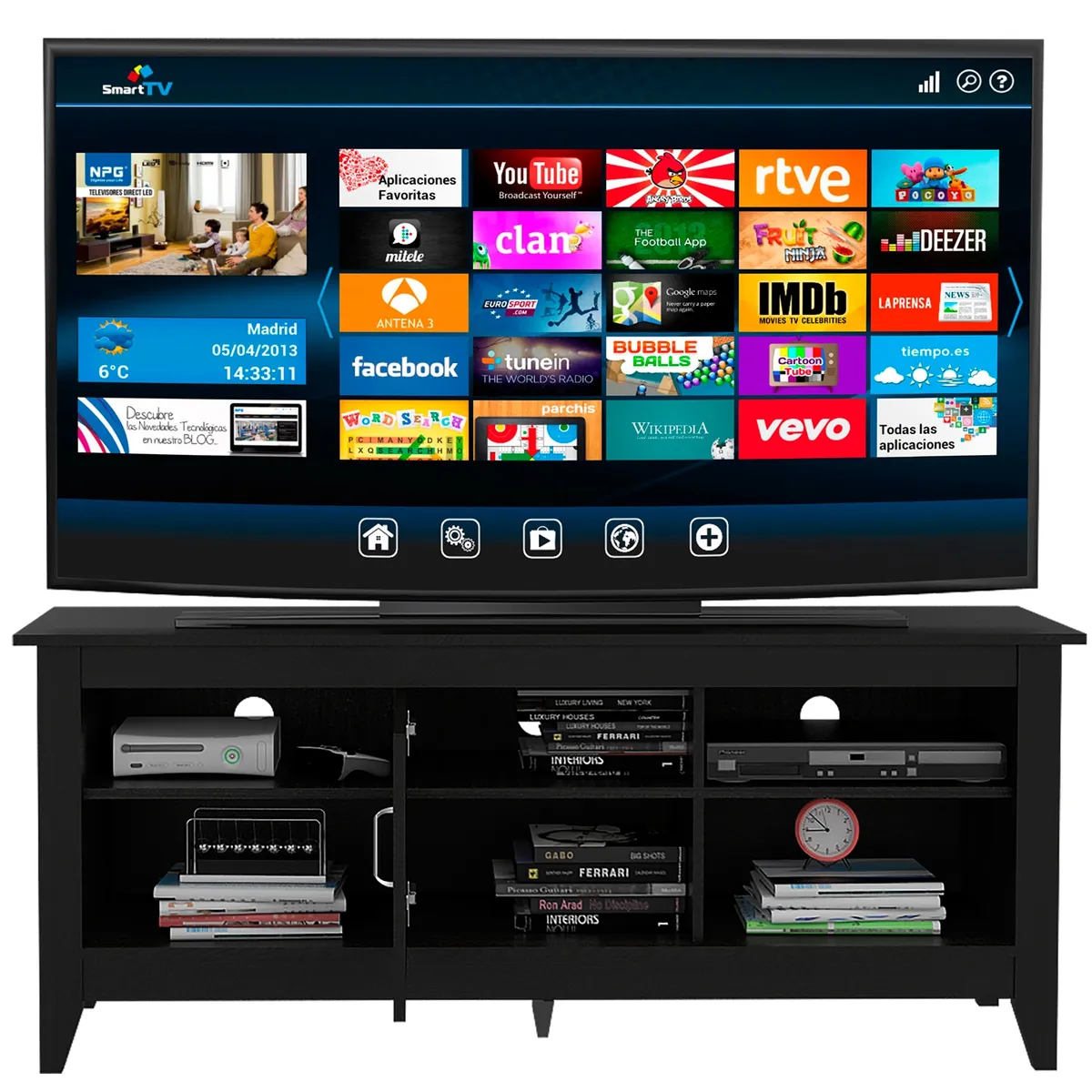 TUHOME - Rack Essential Tv 65´´ 1 Puertas Wengue Tuhome
