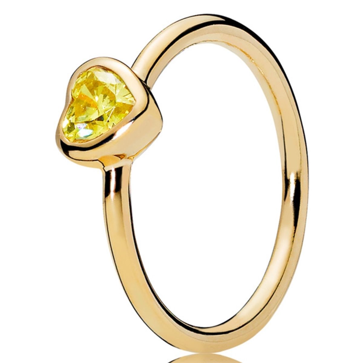 PANDORA - Pandora Anillo Corazón Radiante Amarillo