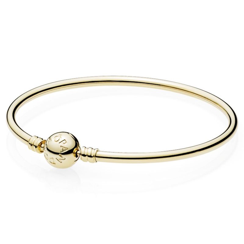 PANDORA - Pulsera Con Broche Signature De Oro Mujer Pandora