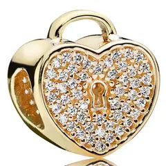 PANDORA - Dije Candado De Corazón De Oro Mujer