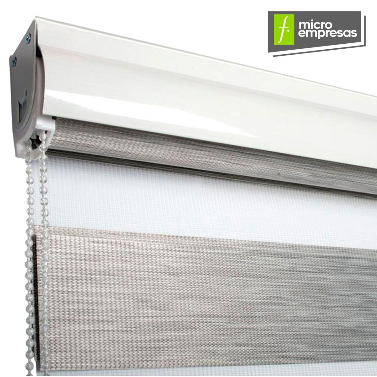 CUPOCLICK - Cortinas Roller Duo Zebra Gris 135X240 Cm