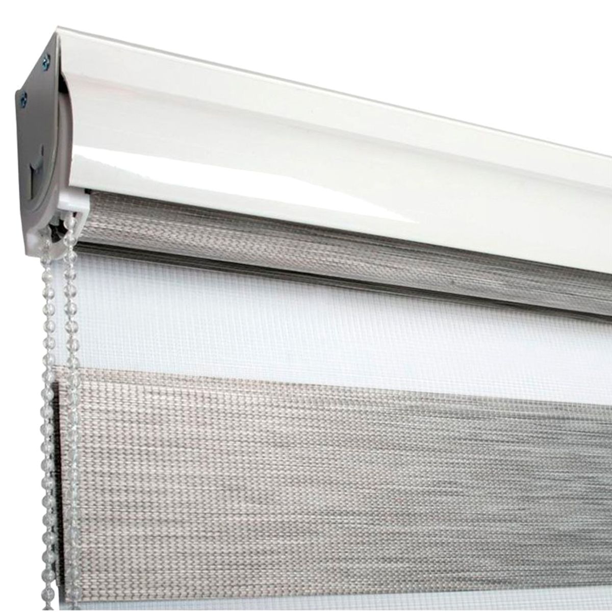 CUPOCLICK - Cortinas Roller Duo Zebra Gris 135X240 Cm