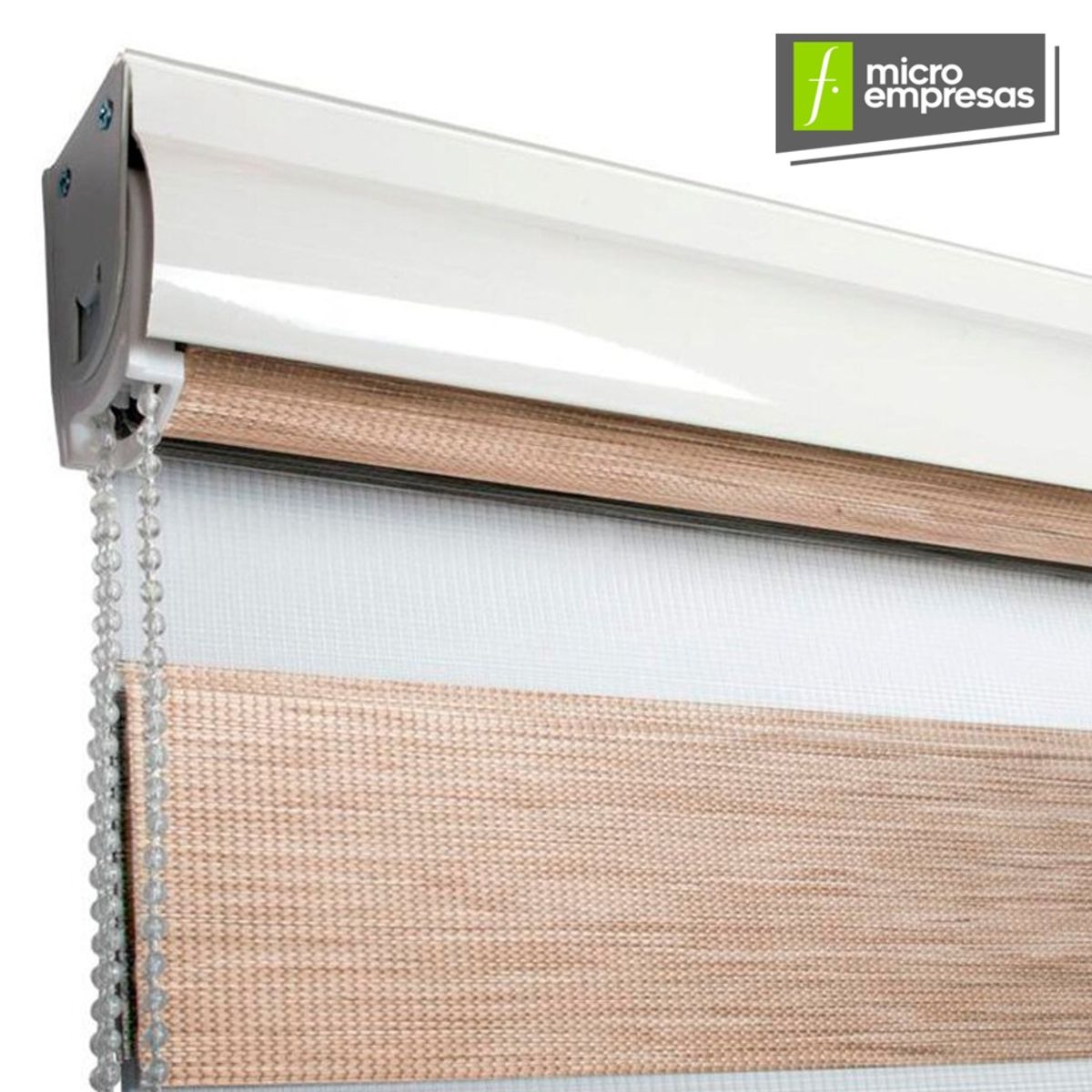 CUPOCLICK - Cortinas Roller Duo Zebra Marfil 135X240 Cm