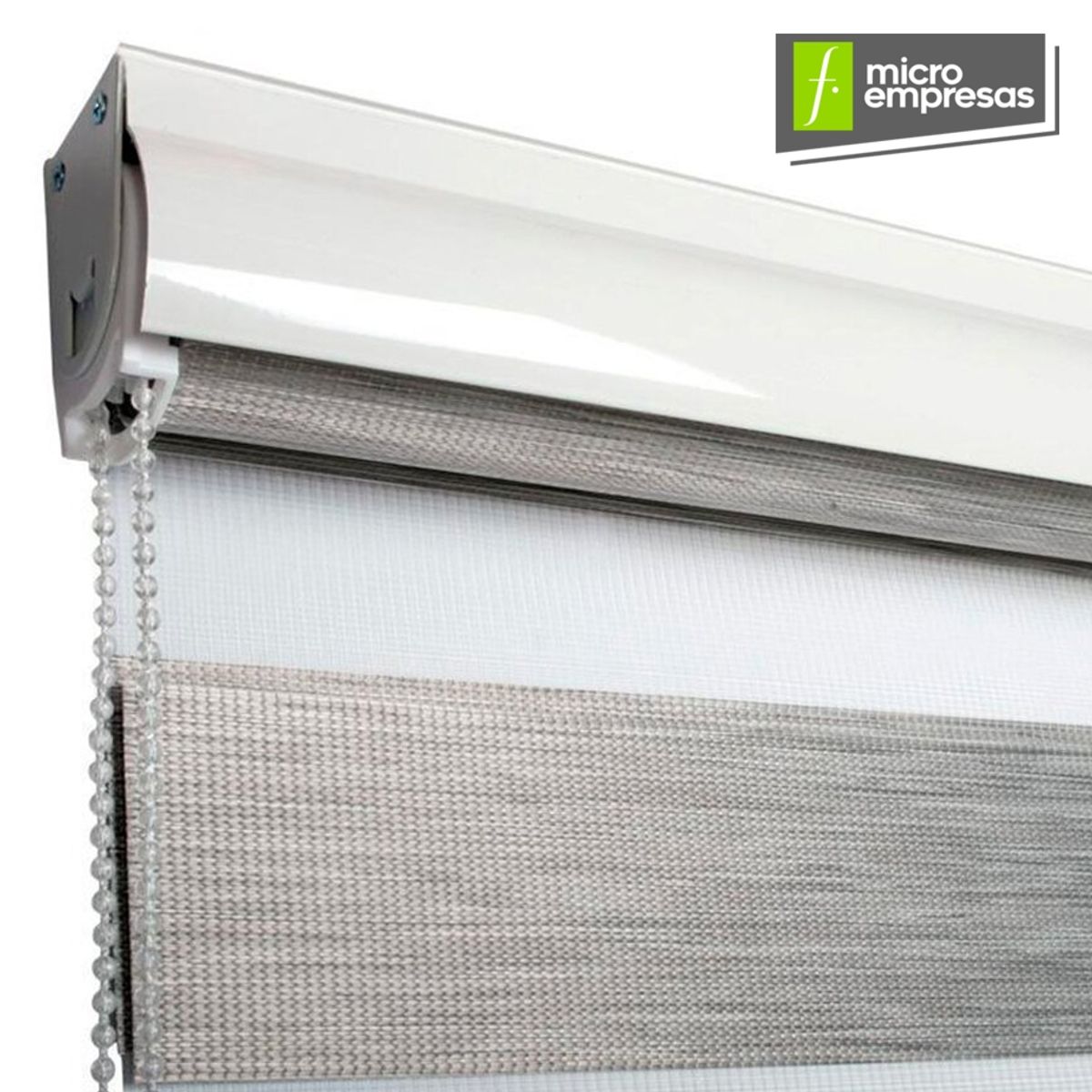 CUPOCLICK - Cortinas Roller Duo Zebra Gris 180X240 Cm