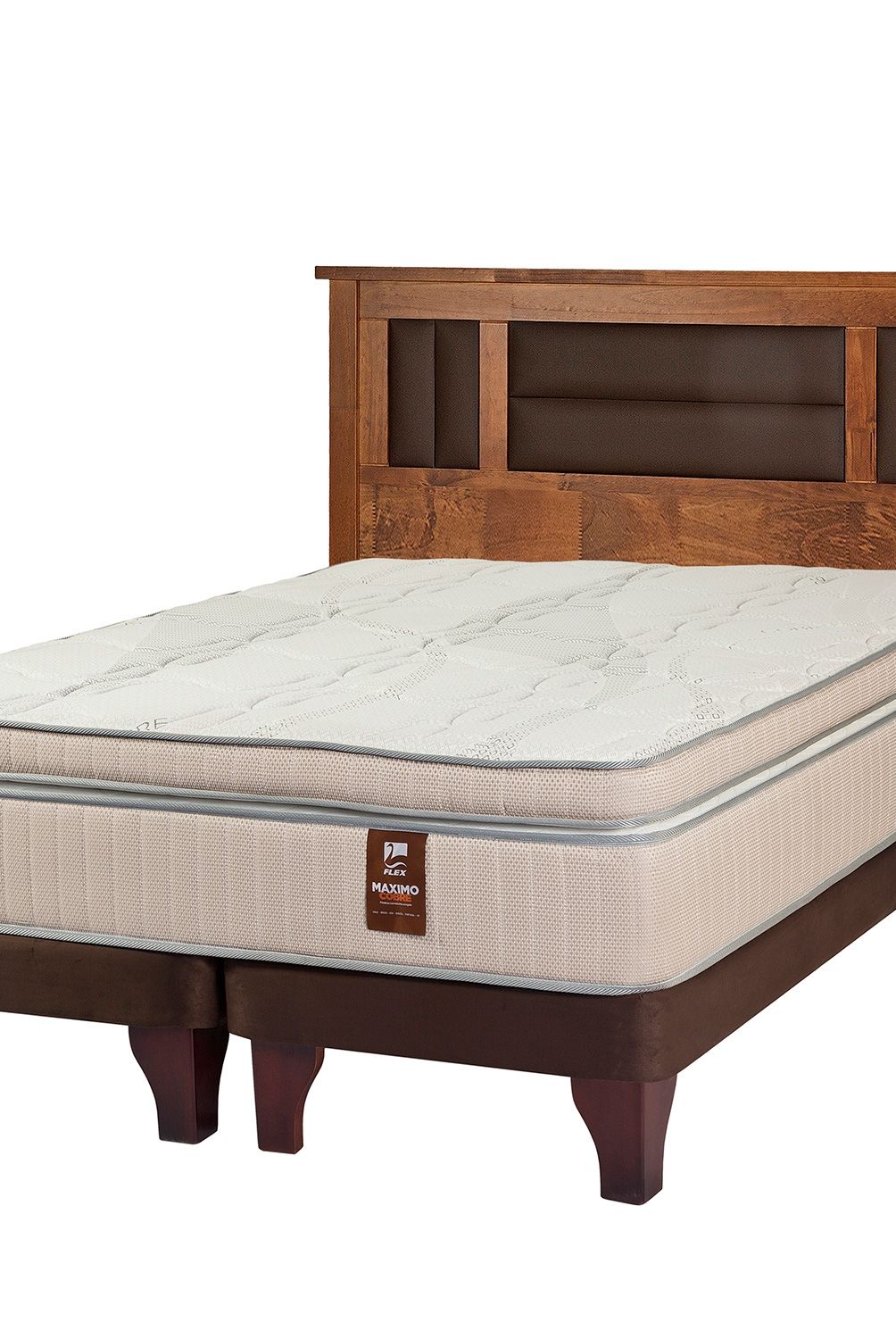 FLEX - Cama Maximo Cobre 2 Plazas + Respaldo Lorraine Flex