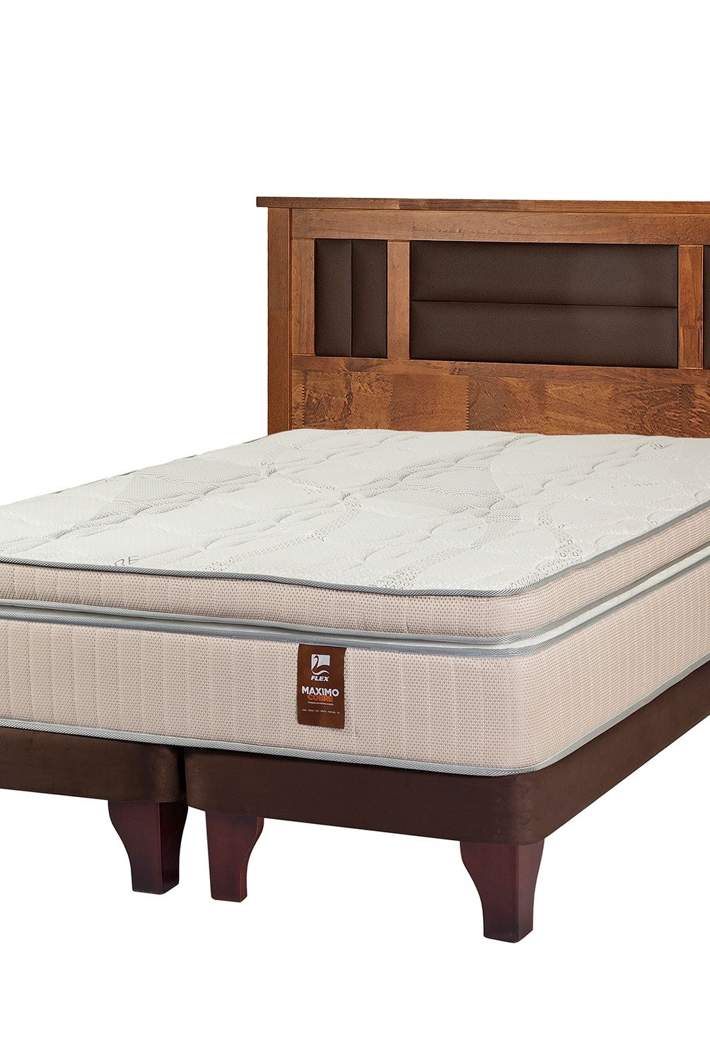 FLEX - Cama Europea Flex Maximo Cob King + Respaldo Lorraine
